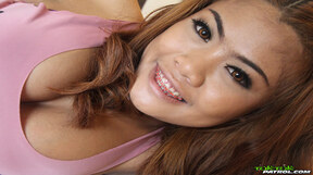 Pretty Nicki sucking cock and fucked and creampied